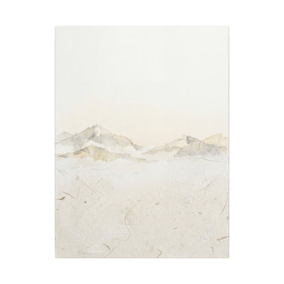 Mountain Mist Winter Canvas Art | Japandi Warm Design