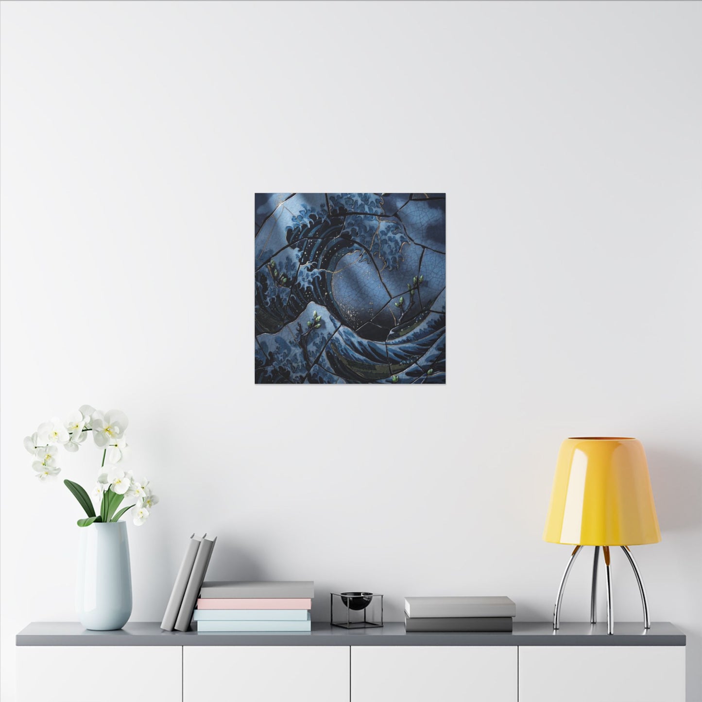Ocean Wave Spring Canvas Art | Kintsugi Artful Design