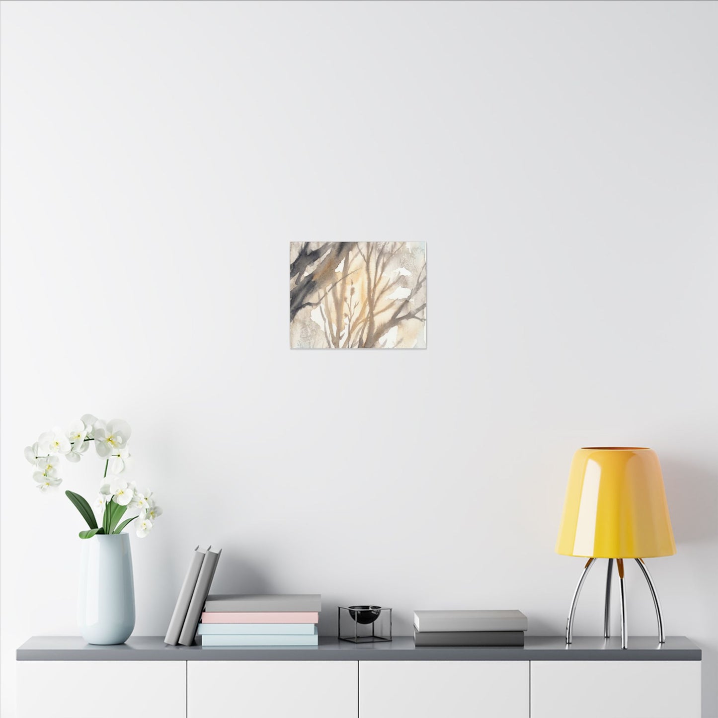 Ma Shadow Play Canvas Art - Japandi Watercolor