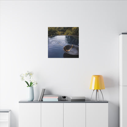 Kintsugi Water Ripple in Overcast | Broken Beauty Canvas Art