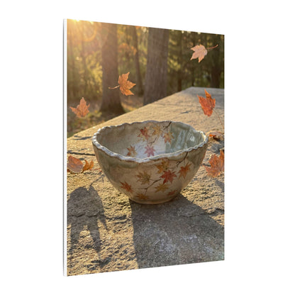 Japandi Ceramic Bowl in Golden Hour | Japanese Pattern Canvas Art