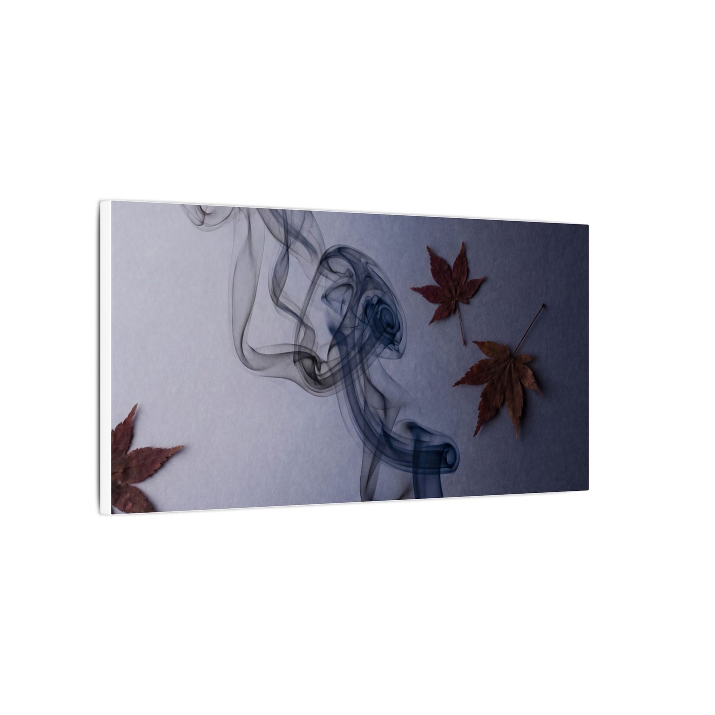 Dark Japandi Incense Smoke in Dawn | Moody Minimal Canvas Art