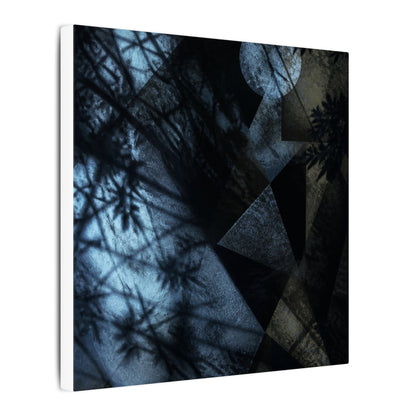 Shadow Play Winter Canvas Art | Dark Japandi Luxurious Design