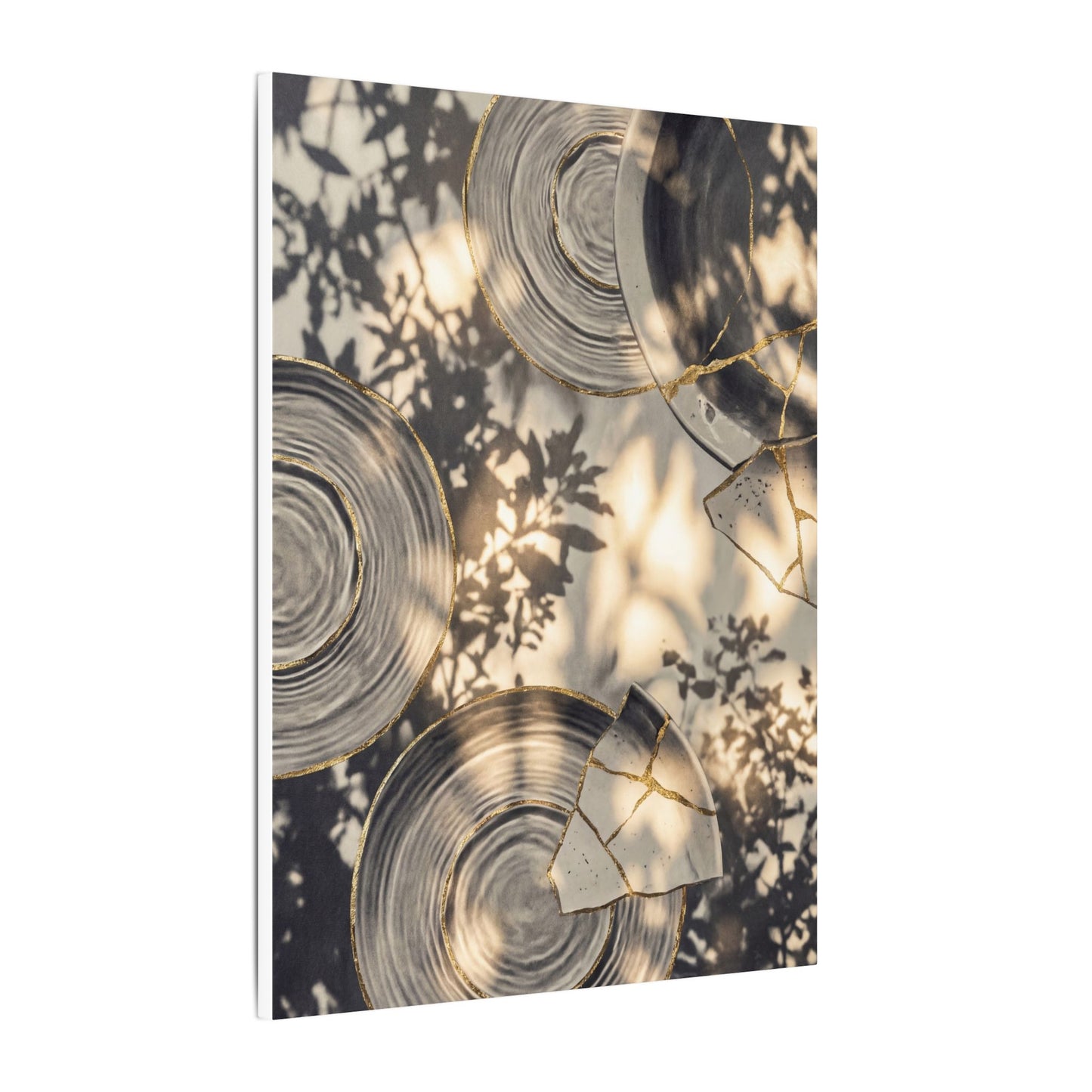 Healing Water Ripple Canvas Art - Gold Vein Kintsugi