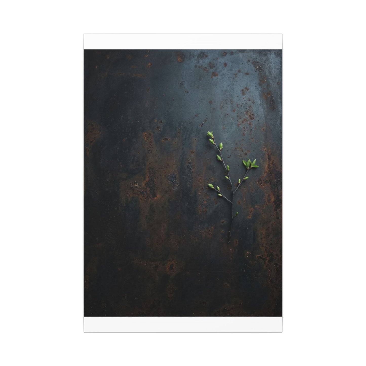Rust Patina Moody Minimal Canvas Art | Moody Dark Japandi Art