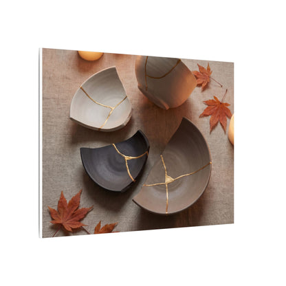Candlelight Broken Pottery Canvas Art - Japandi Ma