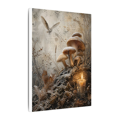 Wild Mushrooms Texture Canvas Art | Elegant Japandi Art