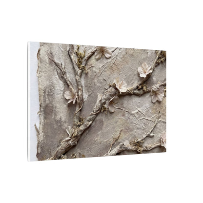 Summer Cherry Blossom Texture Canvas Art | Earthy Decor