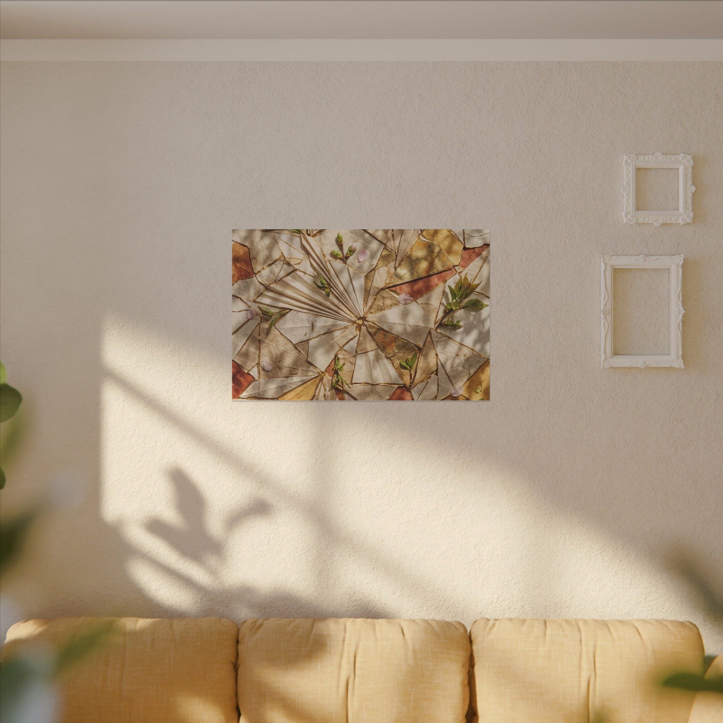 Resilient Paper Fold Canvas Art - Gold Repair Kintsugi