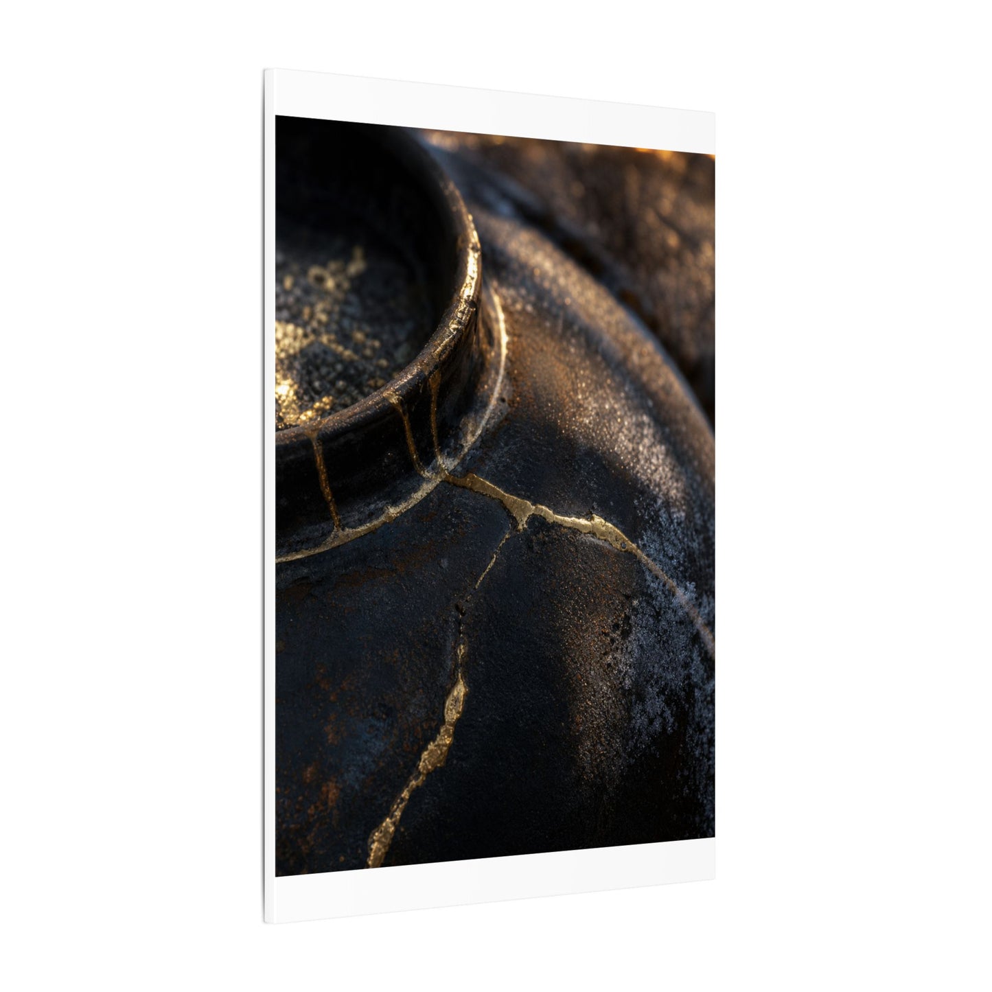 Kintsugi Rust Patina in Golden Hour | Broken Beauty Canvas Art