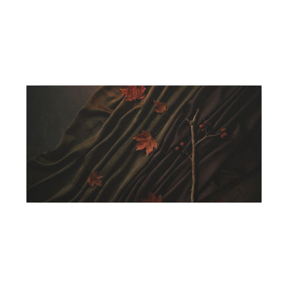 Autumn Silk Drape Moody Minimal Canvas Art | Moody Decor