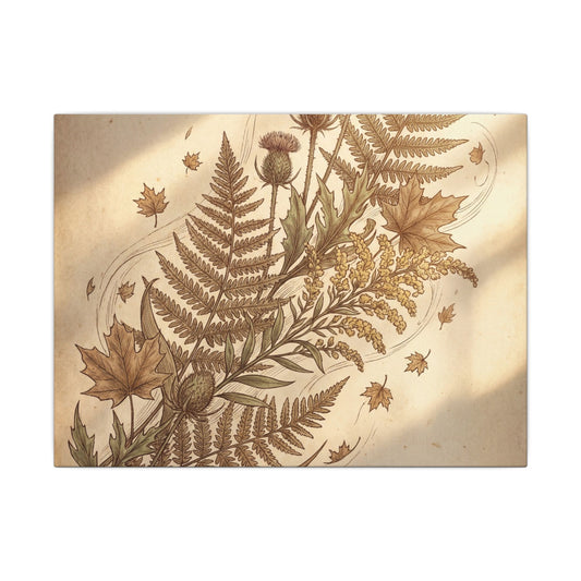 Shibui Dried Flowers Canvas Art - Cottagecore Vintage Botanical Art Print