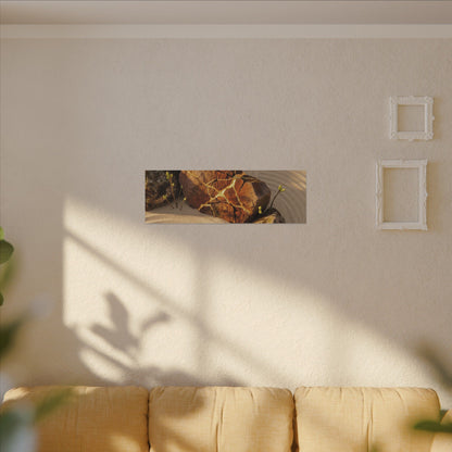 Kanso Rock Garden Canvas Art - Kintsugi Crackle Gold