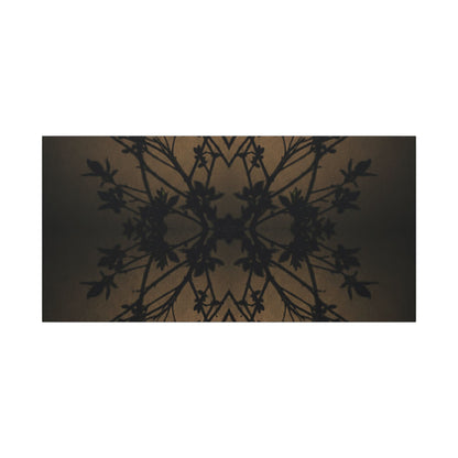 Golden Hour Shadow Play Canvas Art - Dark Japandi Seijaku
