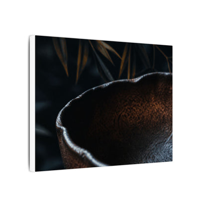 Luxurious Ceramic Bowl Canvas Art - Shadow Zen Dark Japandi