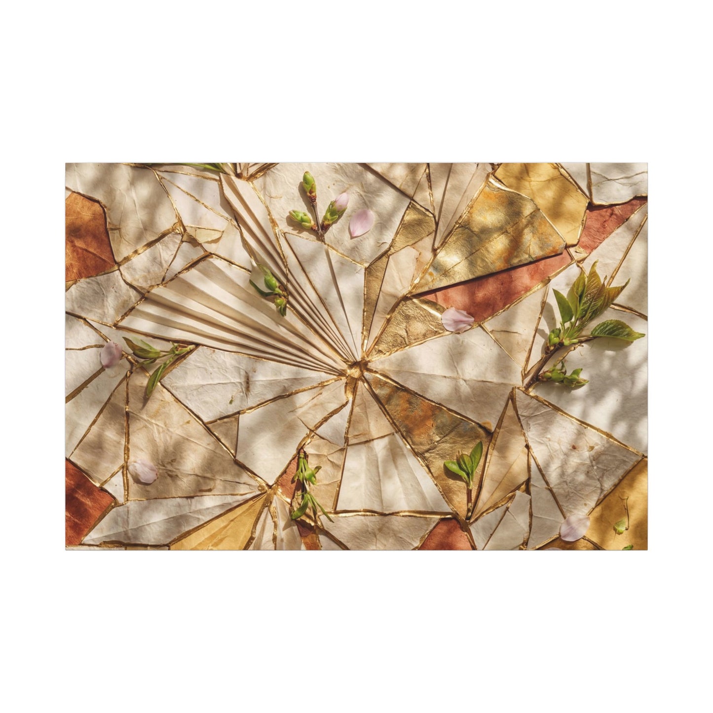 Resilient Paper Fold Canvas Art - Gold Repair Kintsugi Art Print