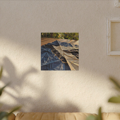 Golden Hour Paper Fold Canvas Art - Kintsugi Ma