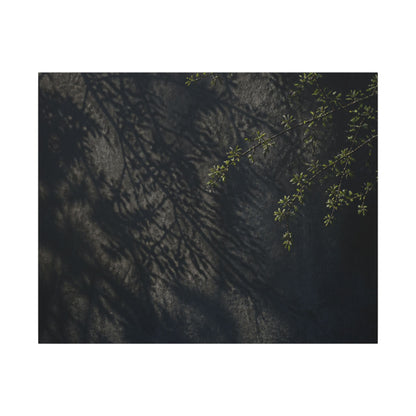 Overcast Shadow Play Canvas Art - Dark Japandi Seijaku