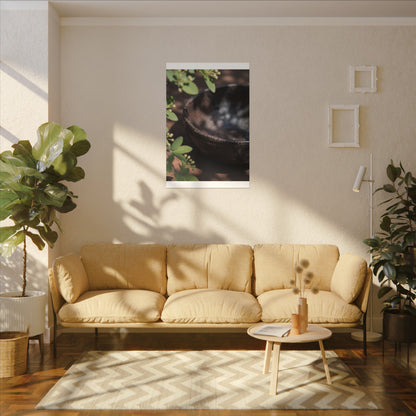 Ceramic Bowl Shadow Zen Canvas Art | Moody Dark Japandi Art