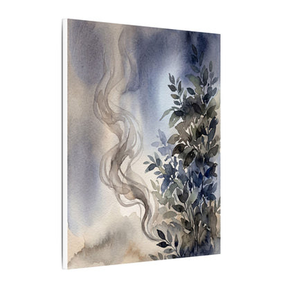Incense Smoke Summer Canvas Art | Japandi Cozy Design