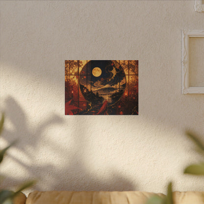 Beautiful Shoji Screen Canvas Art - Gold Vein Kintsugi