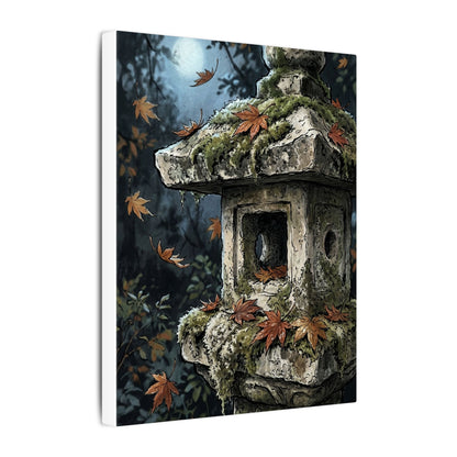 Shibui Stone Lantern Canvas Art - Japandi Minimal Line