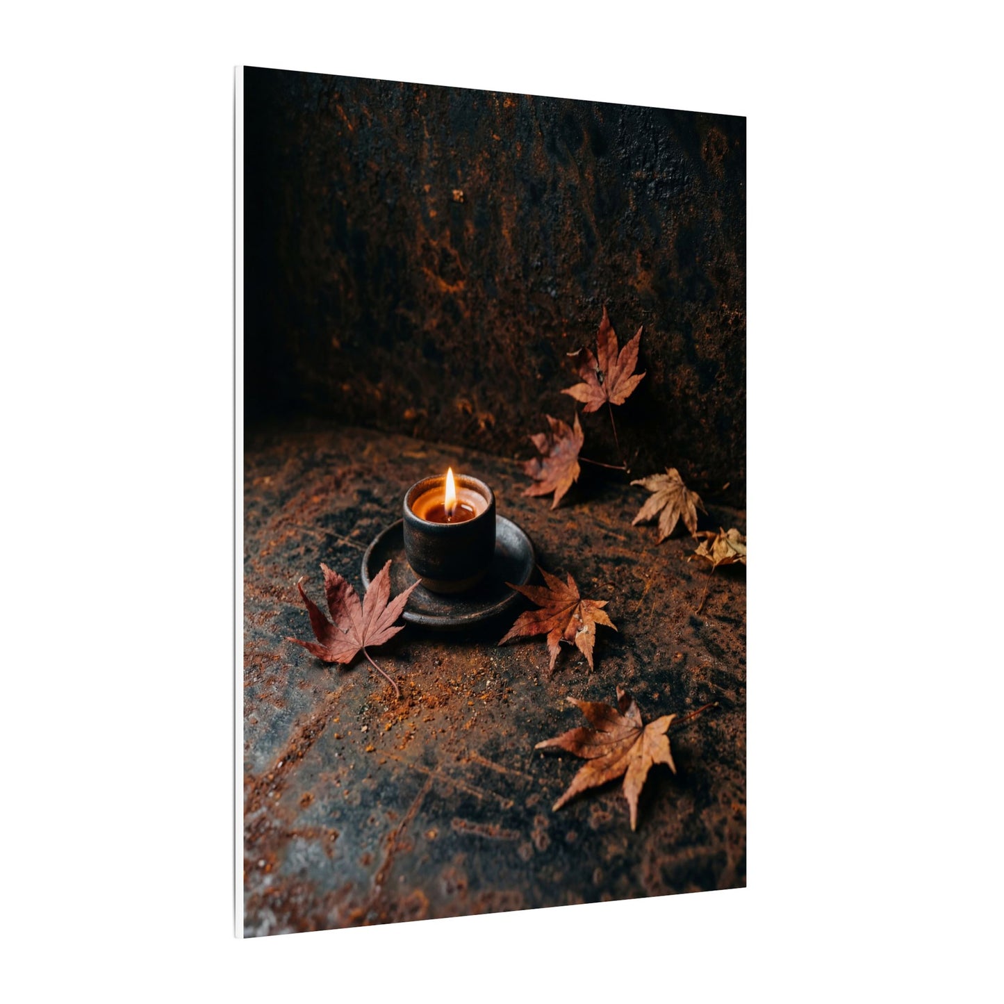 Autumn Rust Patina Shadow Zen Canvas Art | Sophisticated Decor
