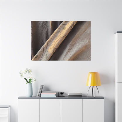 Warm Silk Drape Canvas Art - Japanese Pattern Japandi