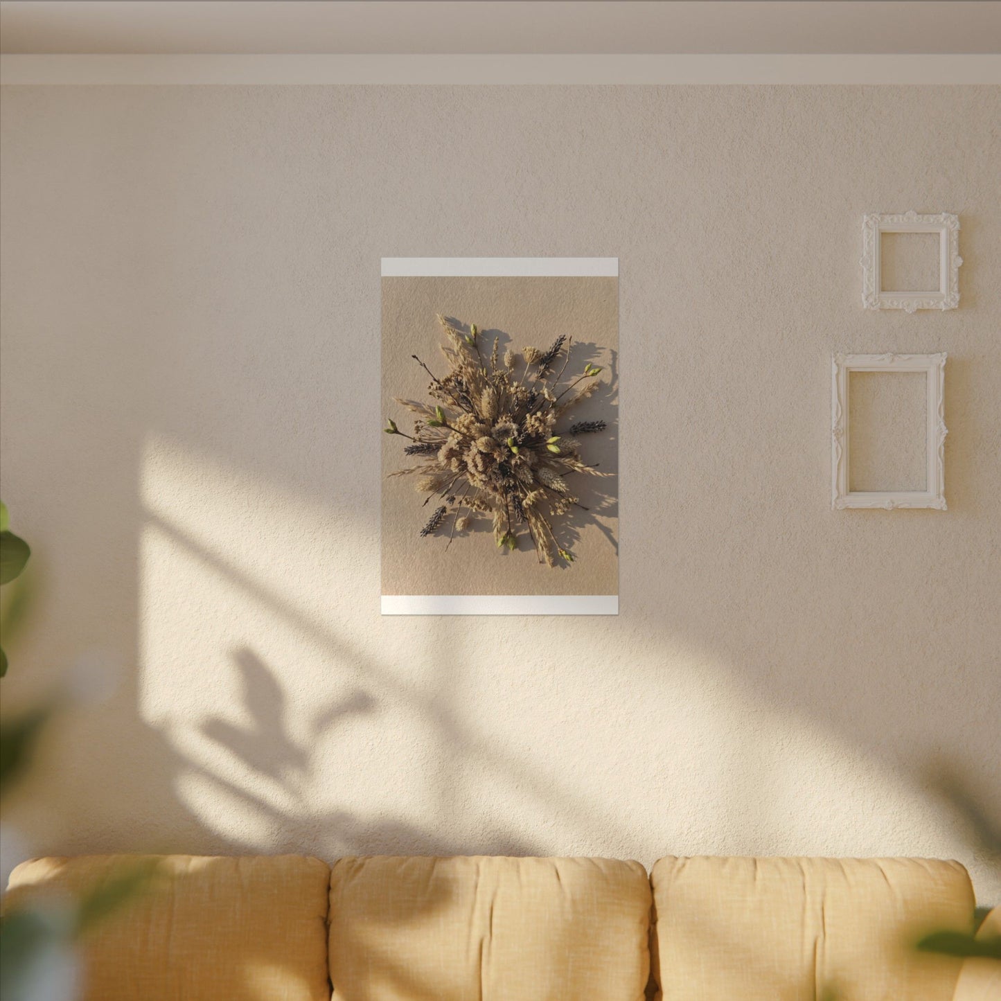 Dried Flowers Spring Canvas Art | Japandi Earthy Design