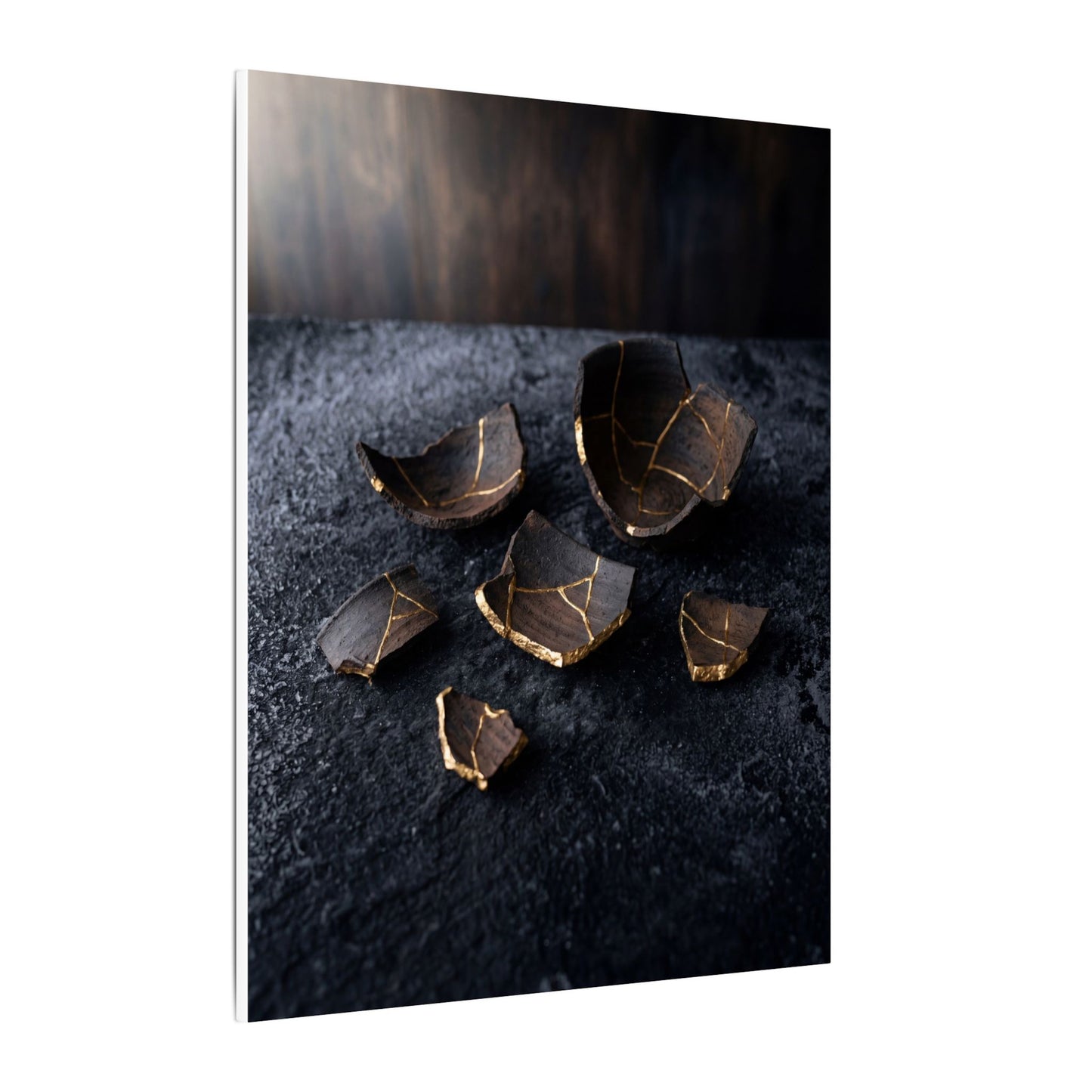 Winter Broken Pottery Shadow Zen Canvas Art | Bold Decor