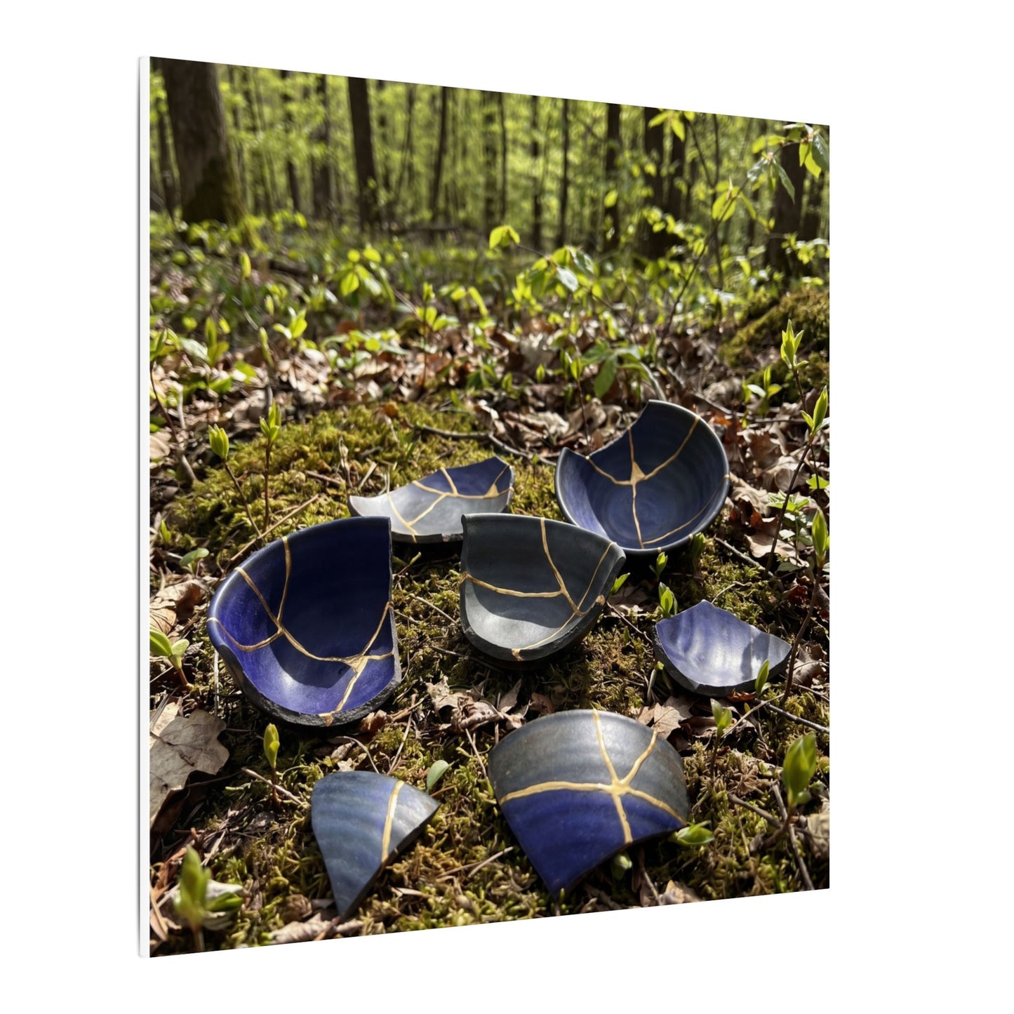 Philosophical Broken Pottery Canvas Art - Broken Beauty Kintsugi