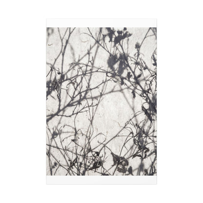 Winter Shadow Play Japanese Pattern Canvas Art | Elegant Decor