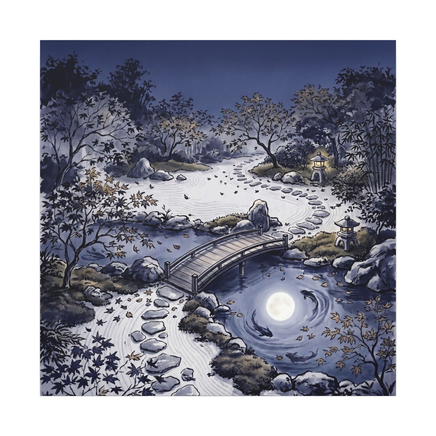 Torii Gate Enso Canvas Art | Contemplative Zen Art