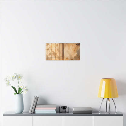 Candlelight Shoji Screen Canvas Art - Japandi Ma