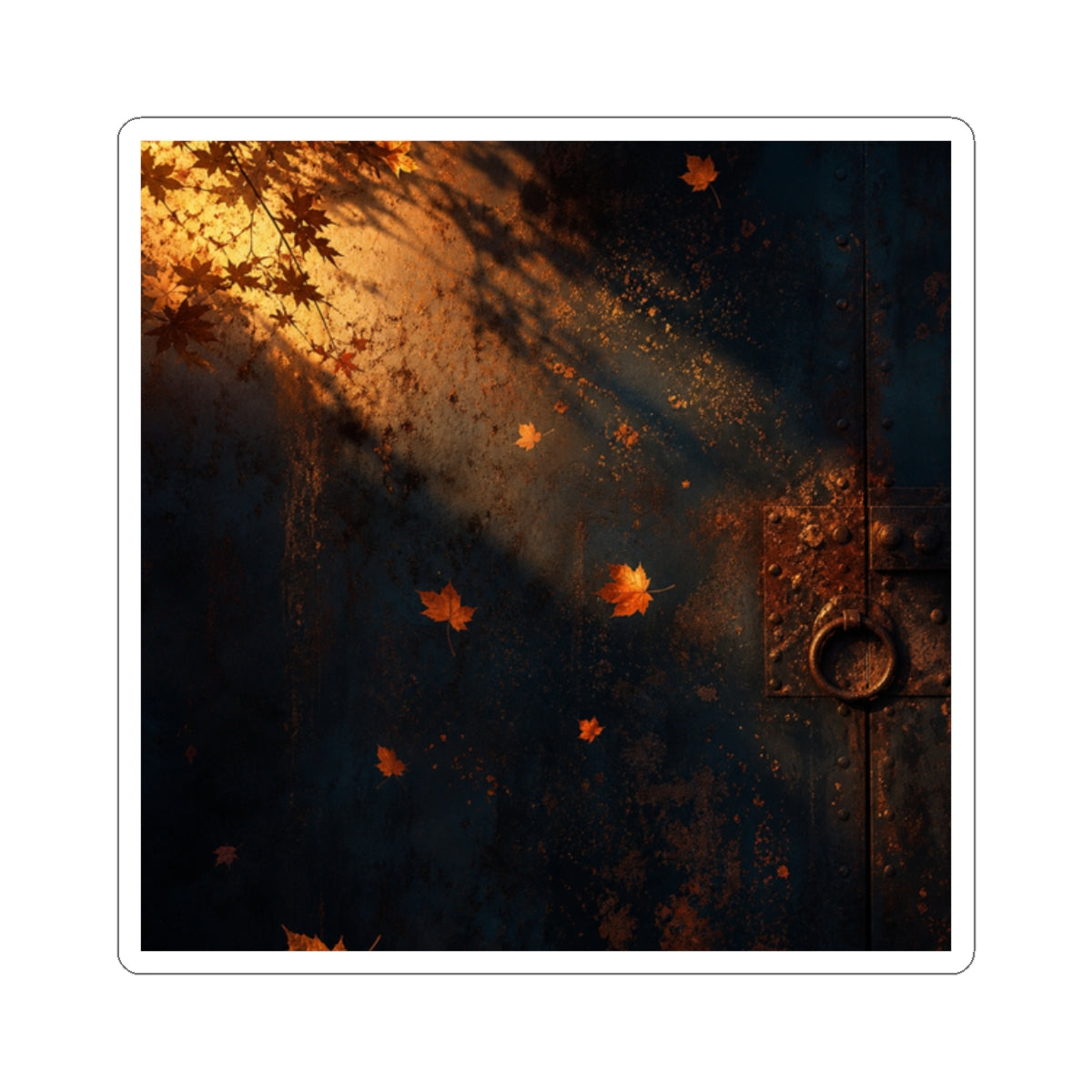 Fukinsei Rust Patina Sticker - Dark Japandi Shadow Zen