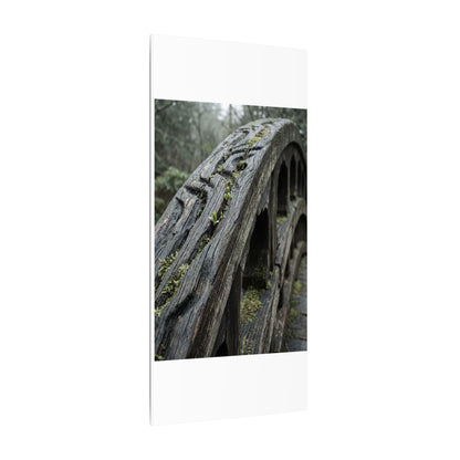 Overcast Wooden Bridge Canvas Art - Japandi Kanso