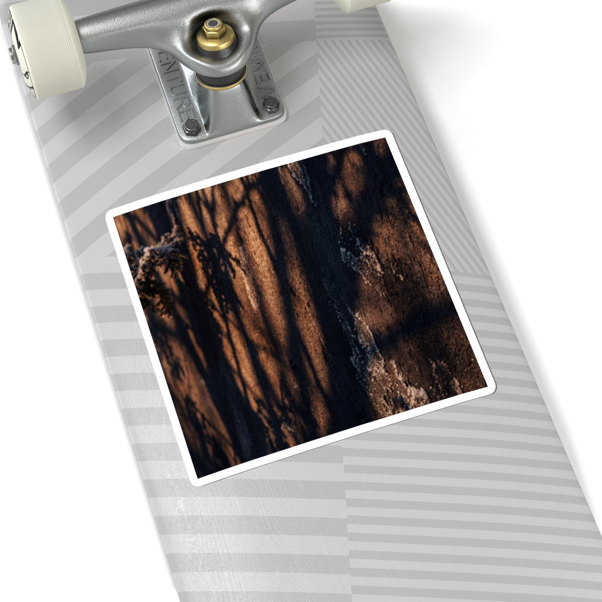 Golden Hour Shadow Play Sticker - Dark Japandi Fukinsei Art Print