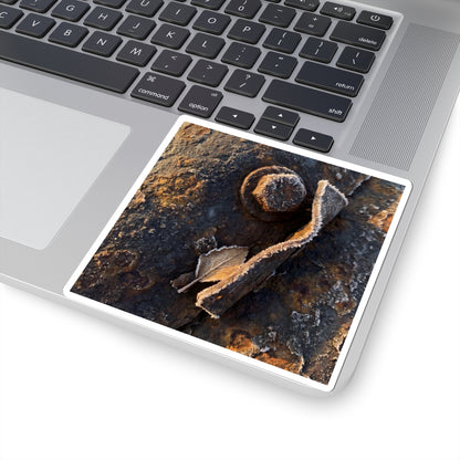 Rust Patina Winter Sticker | Dark Japandi Luxurious Design Art Print