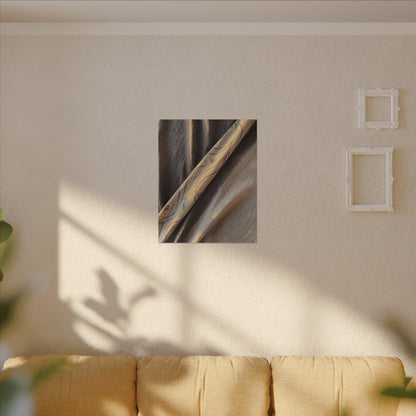 Warm Silk Drape Canvas Art - Japanese Pattern Japandi