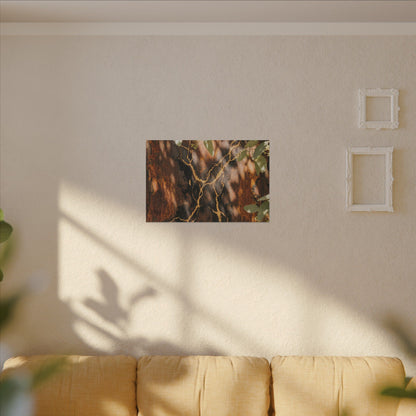 Kanso Rust Patina Canvas Art - Kintsugi Gold Vein
