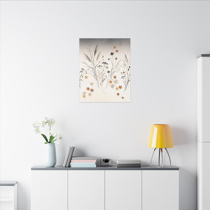 Dawn Dried Flowers Canvas Art - Japandi Kanso