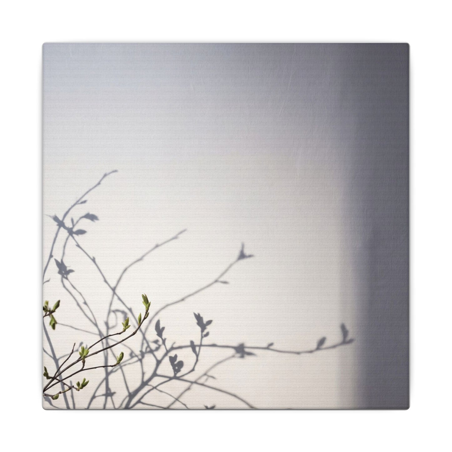 Japandi Shadow Play in Dawn | Japanese Pattern Canvas Art