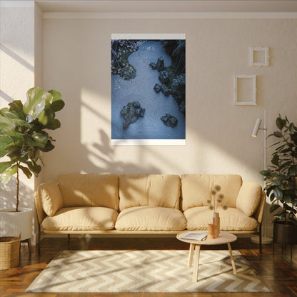 Contemplative Cherry Blossom Canvas Art - Karesansui Zen