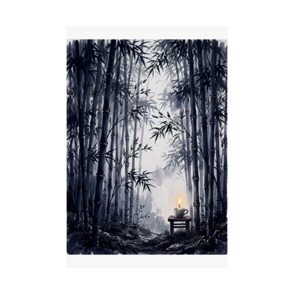 Bamboo Grove Spring Wall Art Print | Zen Peaceful Design
