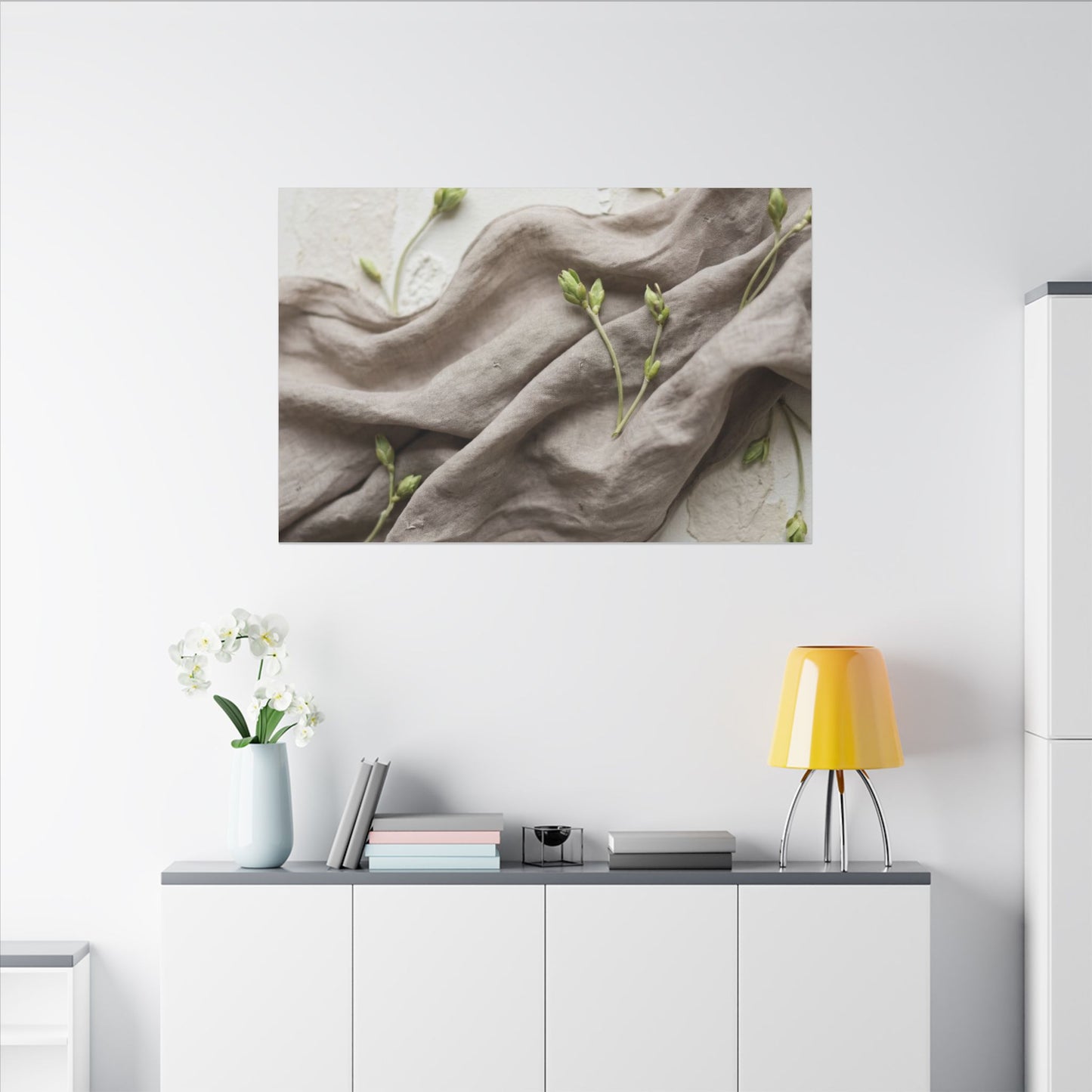 Overcast Silk Drape Canvas Art - Japandi Ma