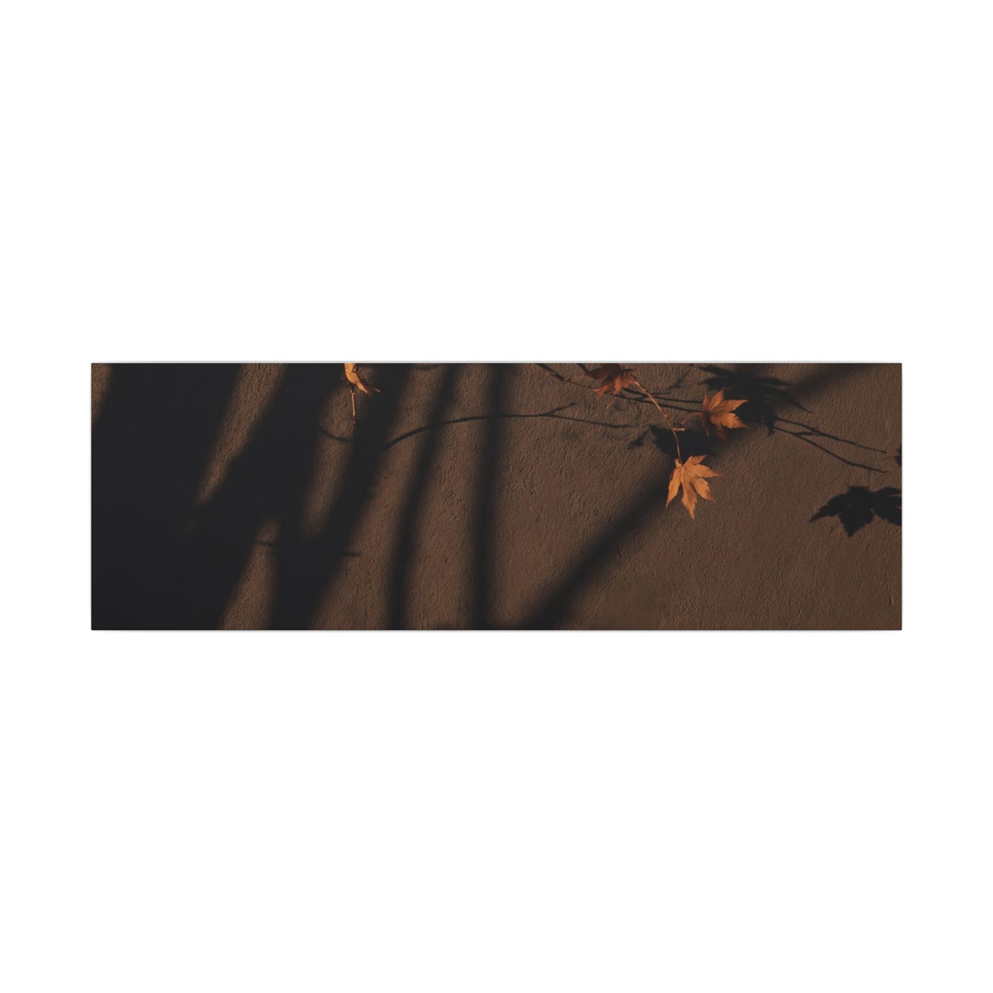 Shadow Play Autumn Canvas Art | Dark Japandi Luxurious Design