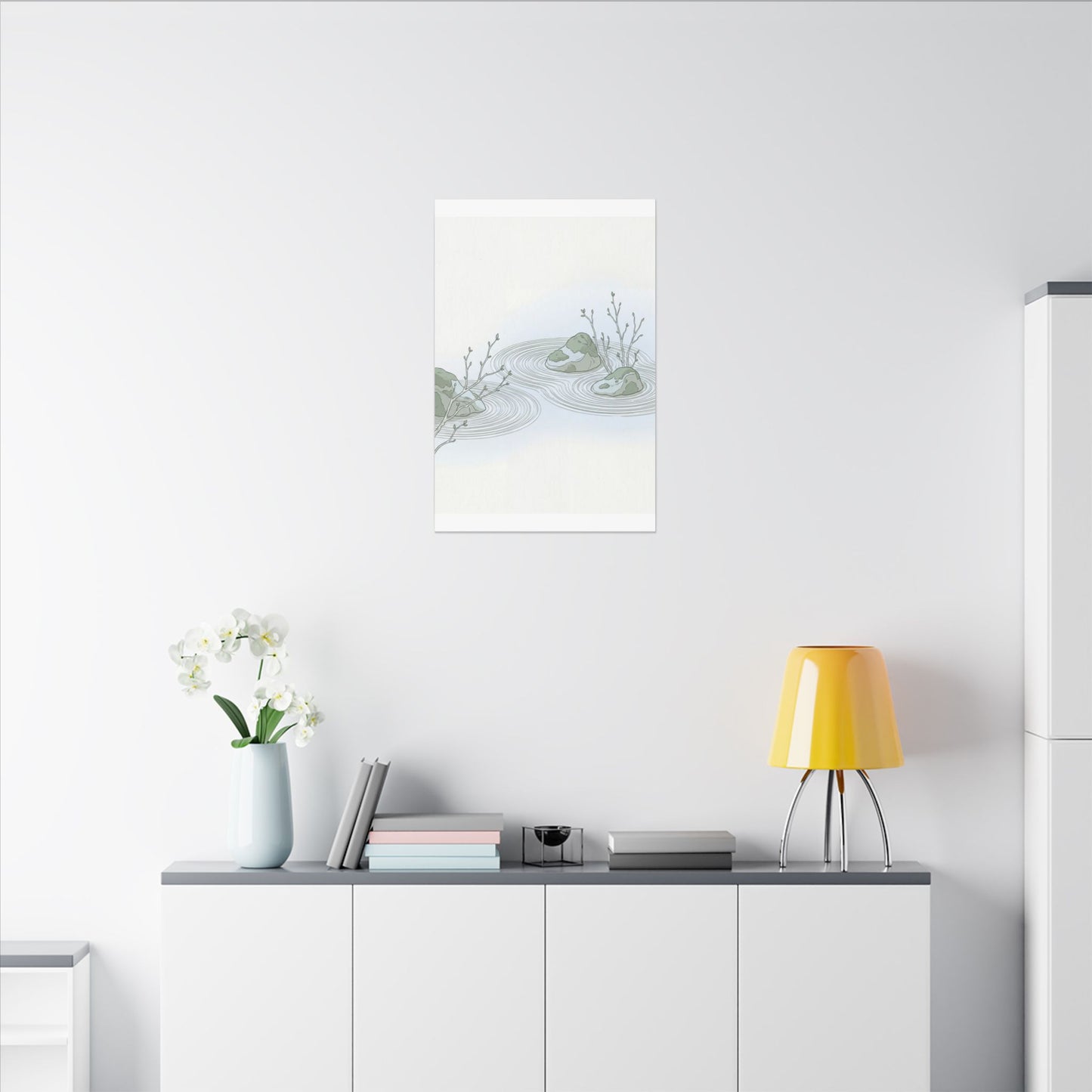 Moonlight Rock Garden Canvas Art - Japandi Ma