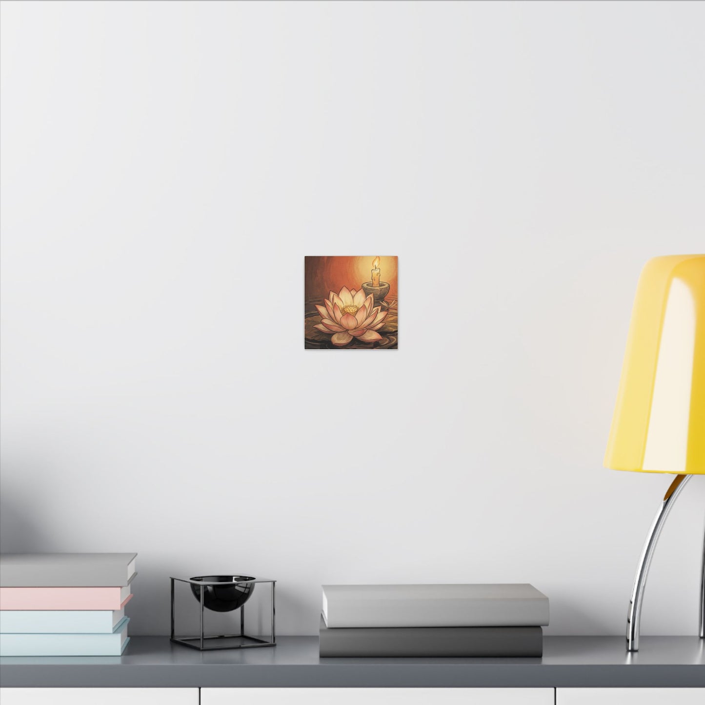 Lotus Flower Summer Canvas Art | Zen Contemplative Design