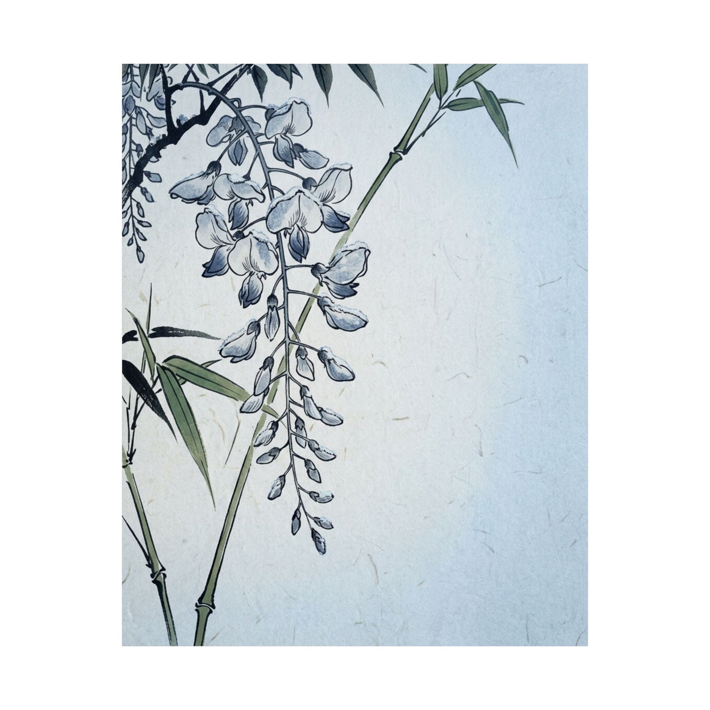 Wisteria Winter Wall Art Print | Zen Calm Design