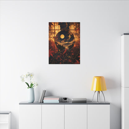 Beautiful Shoji Screen Canvas Art - Gold Vein Kintsugi